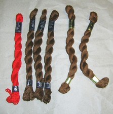 NEU Perlgarn No 3 No 5 MEZ rot