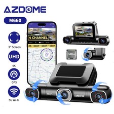 AZDOME 360° 4CH 4K Dashcam 5G WiFi GPS 2K/1080P 24H Parkmodus 128G eMMC Auto DVR