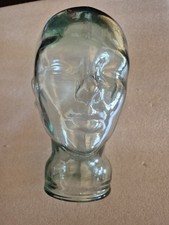 Glas KOPF Perücke Kopfhörer Glaskopf Albiglass Transparent Glatt 1,8 Kg 30cm