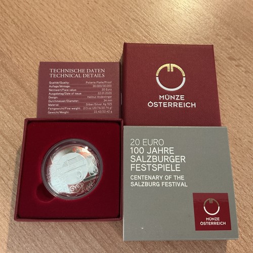 2020 silbermünze salzburger - 2020,