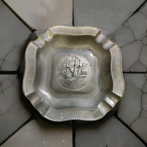 Zinn aschenbecher motiv - zinn,