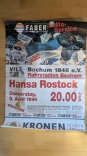 Spielankündigungsplakat VfL Bochum Hansa Rostock 1998 Bundesliga Trikot Schal