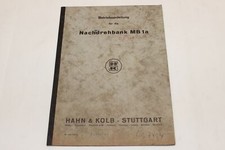 Betriebsanleitung - Nachdrehbank Drehmaschine - HAHN & KOLB - MB 1a