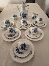 ROYAL COPENHAGEN - Blaue Blume  geschweift Coup -Kaffeeservice für 6 Personen