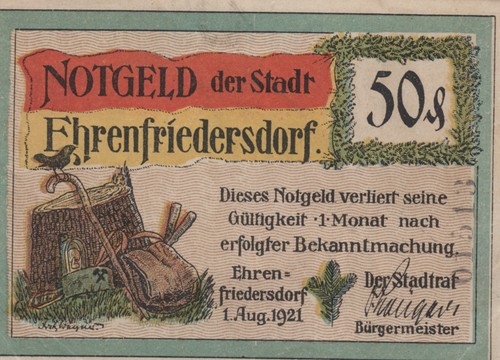 Ehrenfriedersdorf notgeld - ehrenfriedersdorf, 50