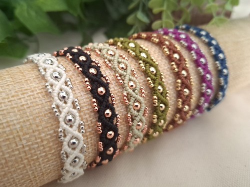 Makramee armband diamantmuster - armband,
