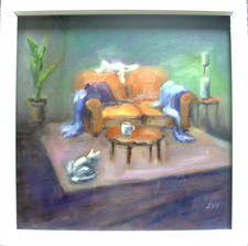 Gemütliches Zimmer gerahmt