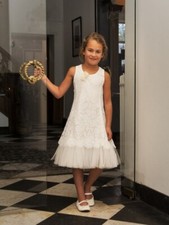 Monny Kommunionkleid KANT TULE 10 ecru Gr. 146 NEU