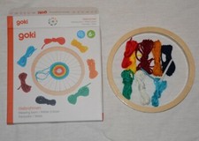 Webrahmen rund ,Holz ,weben, Kinderwebrahmen v. Goki mit Wolle