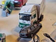 DIORAMA - Autounfall mit Einsatzfahrzeuge und Blinklicht in 1:87 H0 -HANDARBEIT-