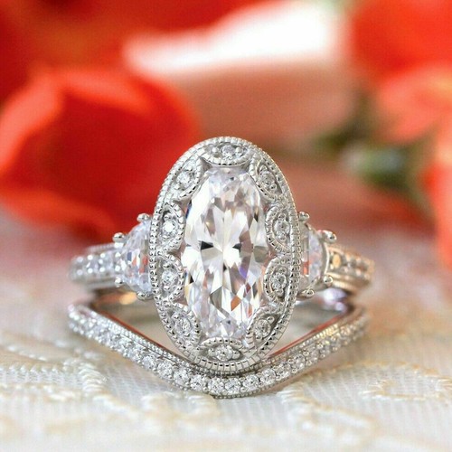 Oval diamant paar - oval, band