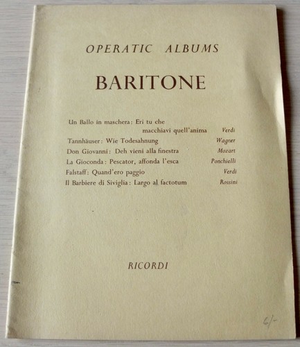 Opernalben bariton notenbuch - opernalben,