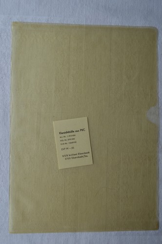 Klarsichthülle aus pvc ddr - a4,