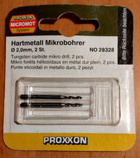 Proxxon 28328 Hartmetall Mikrobohrer Ø 2 mm 2 Stück ovp Micromot System