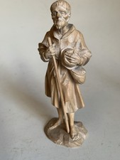 Hirte mit Stab Krippenfigur geschnitzt Kuolt Krippe Holz Kevelaer Holz ANRI