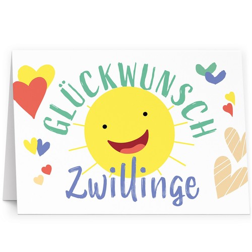 Große karte zur geburt - geburt, xxl