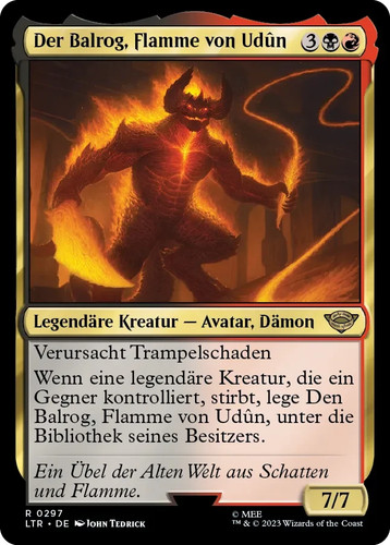 Mtg herr der ringe - herr, balrog