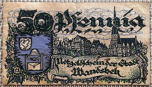Notgeld pfennig wandsbek - notgeld:,