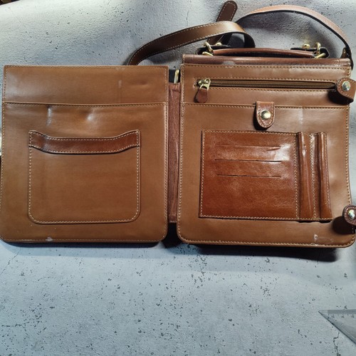 Vintage used leder schultasche - used,