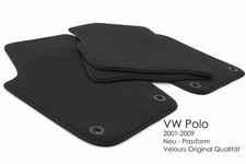 neu Fußmatten passend für VW Polo 9N GTI Velours Automatten + Clips 4x Schwarz