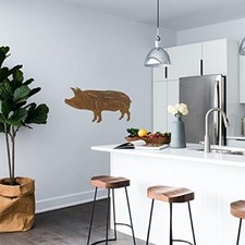 Schwein Metallschild Schwarz oder Rost