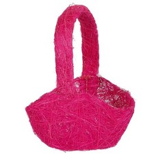 Streukörbchen Sisal für Blumenkinder pink Körbchen Hochzeit