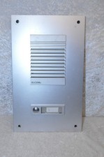 Elcom Frontabdeckung 28 cm x 17 cm mit Klingelknopf und Schildeinlage  Alu