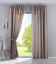 2 Vorhänge Schals Schlaufen