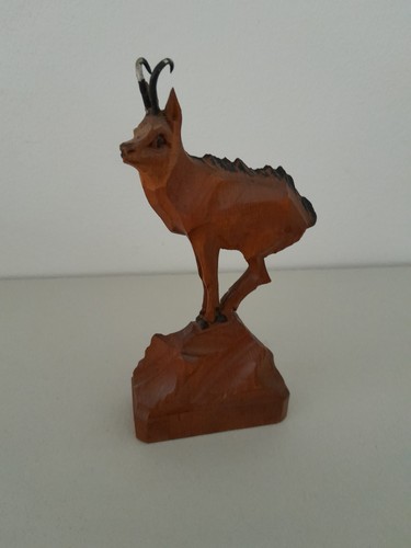 Holzfigur gemse handgeschnitzt - holzfigur,