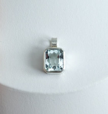 Aquamarin anhänger 925 silber - anhänger,