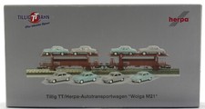 unbespielt, Tillig/Herpa, Spur TT, DR Autotransportwagen mit 8 x Wolga M21, OVP