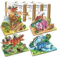 3D Puzzle Holz Kinder 4er-Set