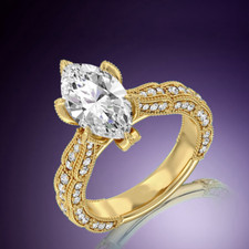18 Karat Gelbgold Ring Lab