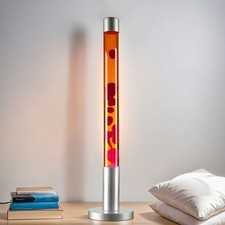Lavalampe groß Rot Orange 76 cm Retro inkl. Leuchtmittel Stehlampe Bodenleuchte