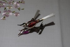 1 altes Vogelpaar mit Clip Lauscha Weinachtsschmuck  Christbaumschmuck  49