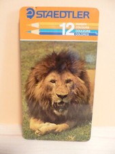 Staedtler Buntstifte 12 er Box Löwe - Stifte unbenutzt, Dose mit kleiner Delle