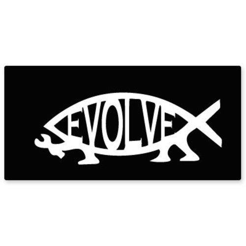 Autoaufkleber evolve fish - autoaufkleber,