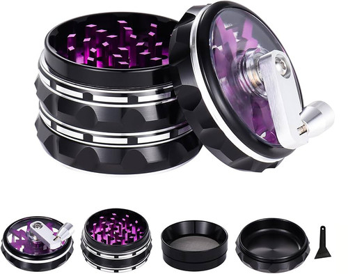 Grinder lila 55mm teilig - 55mm, 4-teilig