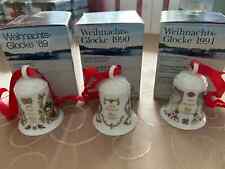 Hutschenreuther Weihnachtsglocke 1989, 1990, 1991,  OVP je mit Band
