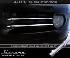 für AUDI A3 8P 8PA 2003-08 mit NSW - 3M Chrom Zierleisten für Kühlergrill unten