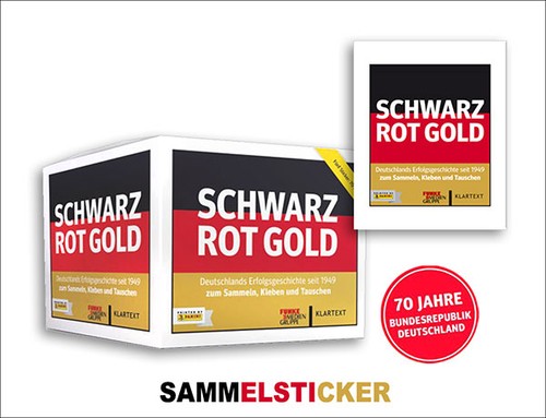 Schwarz rot gold sticker - rot,