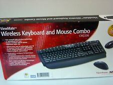 6x ViewSonic ViewMate CW2206 Wireless Optical Desktop USB Tastatur+Maus, DEFEKT