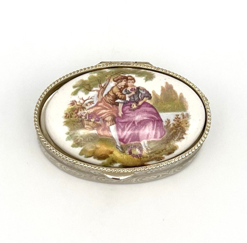Vintage pillendose antik - pillendose,