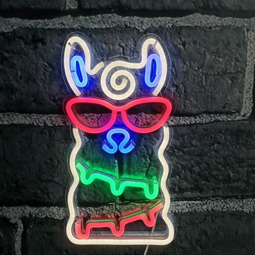 Neon led schild lama - led,