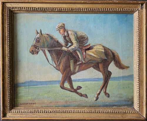 Rennpferd jockey antikes - &,