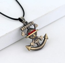 Halskette Anker | Strohhut Piraten Jolly Roger | Ruffy Luffy Mugiwara One Piece