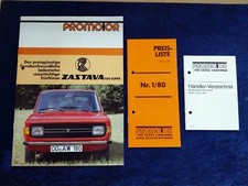 FSO 125p Zastava 1100 Super Prospekt + Preisliste 1980 gelocht