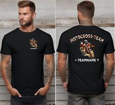 T-Shirt Motocross Team Wunschname Biker Club Supermoto Motorrad Bekleidung 11