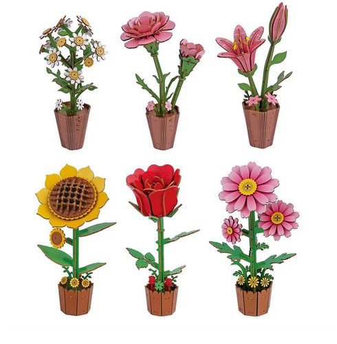 Holz puzzle sonnenblumen - holz,