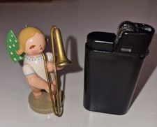 Wendt & Kühn Engel mit Zugposaune -Orchesterengel  Erzgebirge  -blondes Haar